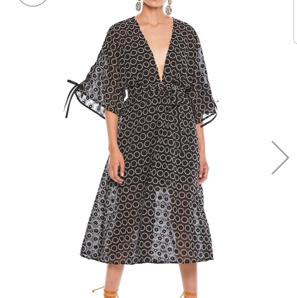La Maison Talulah Ebony Black Midi Dress Small Medium